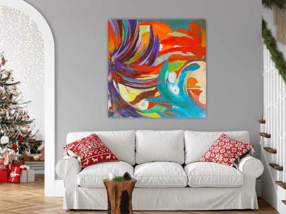Acrylverfschilderij #krijt 100x100cm – Kunst, Canvas (photo 9 of 15)