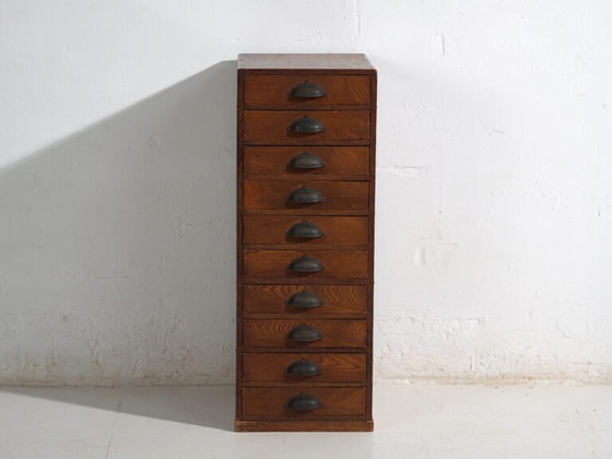 Artist storage chest Japanese ten-drawer cabinet – Showa Period (c.1950–1979) – Chest of drawers, Metal (photo 28 of 40)
