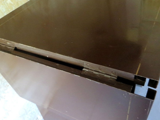 Image 1 of Piccola scrivania in metallo con ribalta di Roneo, Francia anni '20