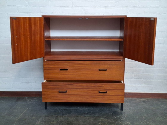 Image 1 of Vintage teakhouten opbergkastje van Simpla Lux