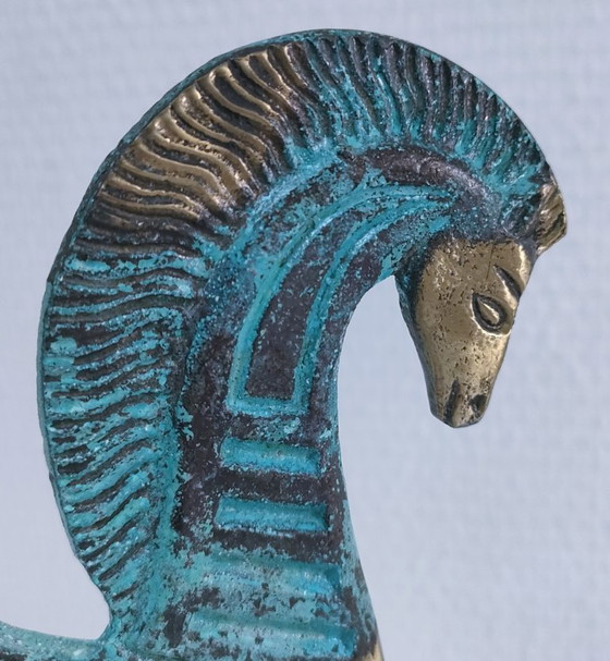 Image 1 of estatua pégase bronce pátina verde