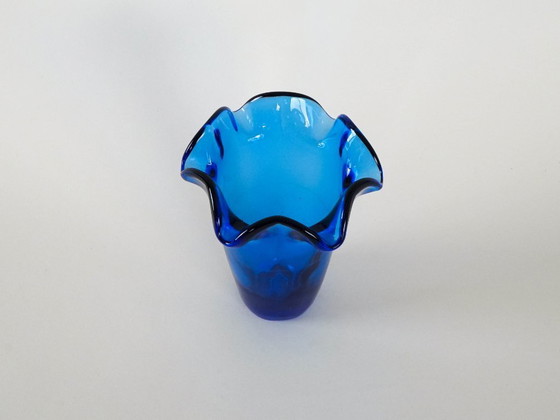 Image 1 of Cobalt glass vase, Danish design, 1970s, made in Denmark