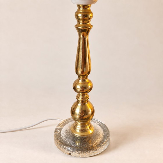 Lampe de table vintage suédoise en laiton et verre par Falkenbergs Belysning – FLB 6236 – Brass (photo 5 of 9)