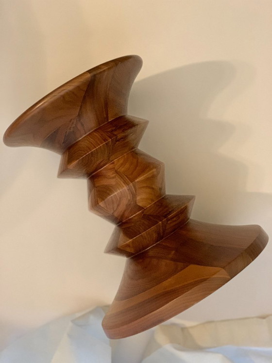 Charles & Ray Eames Vitra - Model A/B signed Stool-End table-Side table – Wood (photo 5 of 11)