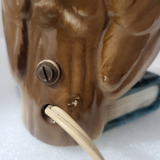 Image 1 of Lampada/luce notturna vintage a forma di gufo in ceramica, anni '50-'60, Germania