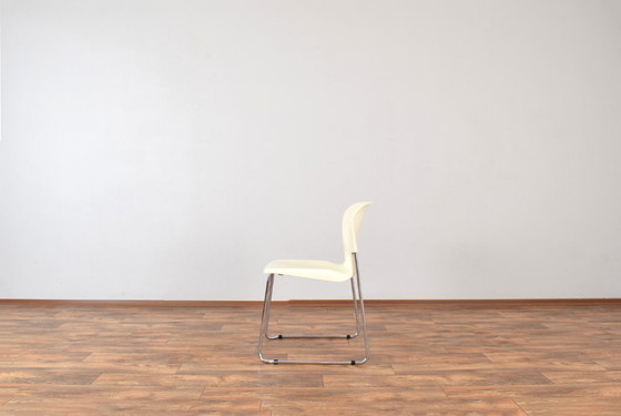Image 1 of SM400K White Swing Chair by Gerd Lange for Drabert, Set of 4, 1980s