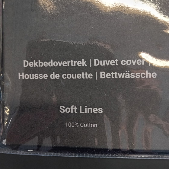 Image 1 of Dekbedovertrek Soft Lines flannel 140 x 220 cm 