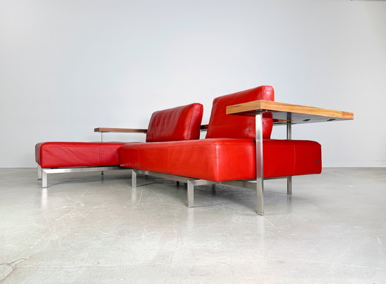 Image 1 of Original Rolf Benz Corner Sofa Dono 6100 Couch Design Sofa Leather Red