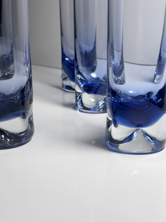 Image 1 of 6 Vintage Murano Glas Trinkgläser Violett Lila Dellen Bubble Brutalist 60er 70er Arti Vetro Kristall Italien Highball Longdrink 