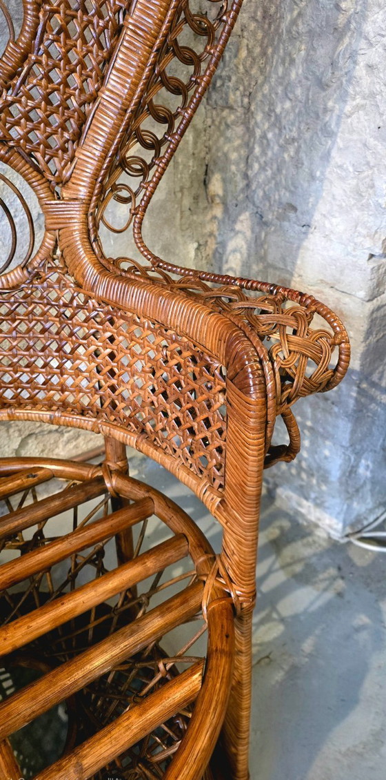 Image 1 of Emmanuelle fauteuil van gevlochten rotan, 1970