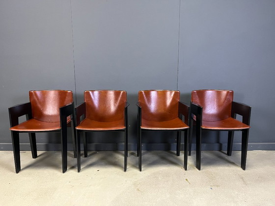 Image 1 of Fauteuils postmodernes d'Arnold Merckx pour Arco - ensemble de 4 - années 1980