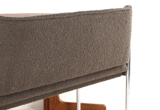Image 1 of Vintage eetkamerbankje stoelen eetstoelen nieuw gestoffeerd