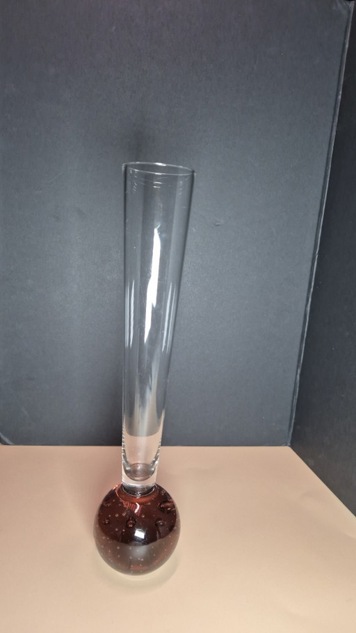 Vase Aus Geblasenem Glas - Elegantes Und Originelles Design 24Cm
