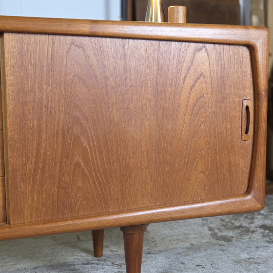 H.P. Hansen Danish Sideboard, Vintage TV Cabinet, Wall Unit – Wood (photo 7 of 15)