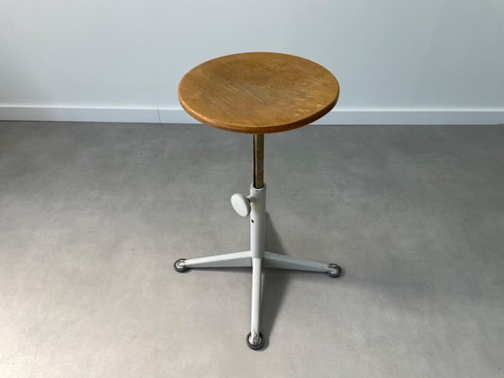 Tabouret Vintage de Friso Kramer pour Ahrend De Cirkel, 1960s – Metal (photo 7 of 9)