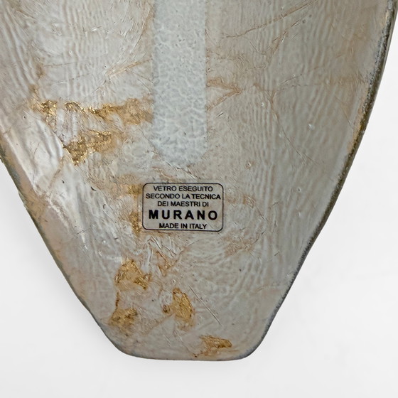 Image 1 of Coppia di applique moderne in vetro di Murano con foglia oro