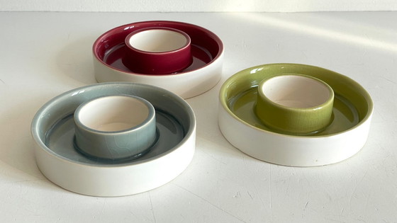 Image 1 of CANDLESTICKS Tealight Holder Crackled Ceramic