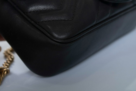 Gucci, Mini Marmont Bag in Black Leather – Crossbody bags, Calfskin (photo 12 of 18)
