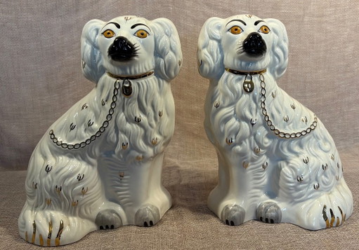 Beswick Staffordshire-spaniëls. Model 1378-3 (26 cm, Set van 2) – decoratieve objecten, Ceramic
