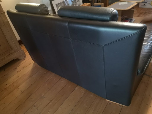 2 x Zweisitzer CONTEMPO schwarzes Leder