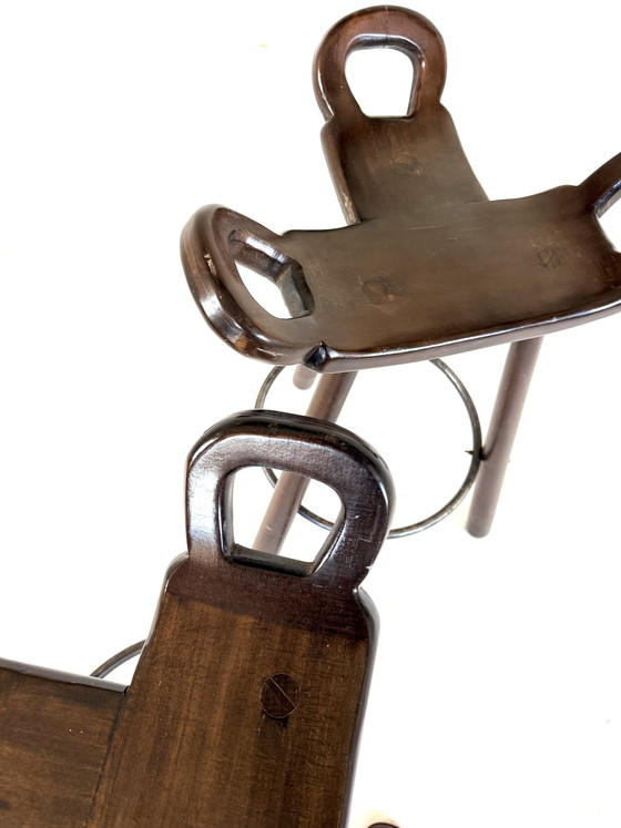 Set di 2 sgabelli da bar vintage ‘Marbella’ anni '60 – conoform, Wood, Metal (photo 5 of 7)