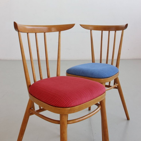 Image 1 of Mid-Century Chairs from Czechoslovakia, Fully Restored and Reupholstered, Vintage 1960s 1970s