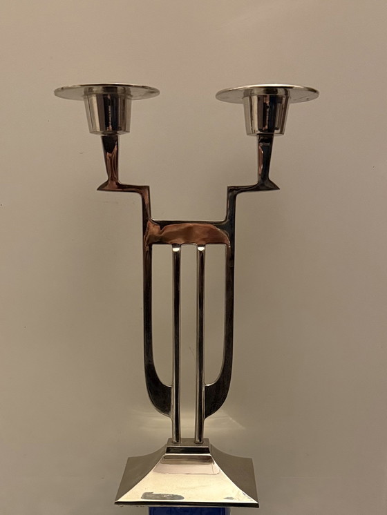 Image 1 of Art-déco-zweiarmige Kandelaber