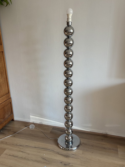 Lampe globe sur pied de style spatial