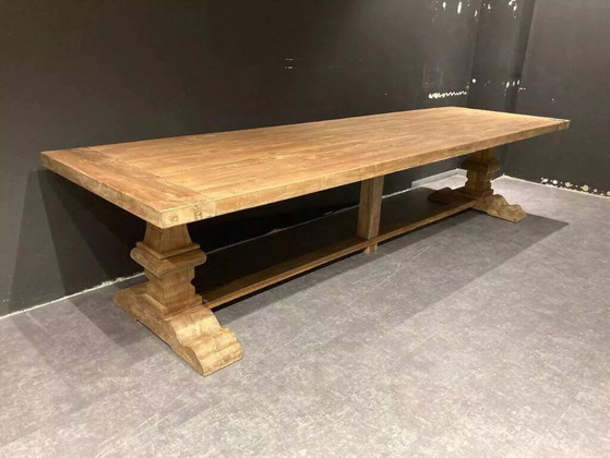 Tavolo da Monastero XXL in Legno Massello Antico – Spirito (350 x 100 cm) – Follos Design, Tavoli da pranzo (photo 6 of 6)