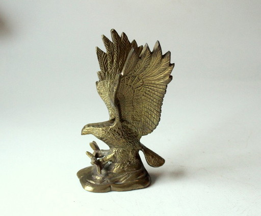 Figurina Aquila in Ottone Fermacarte