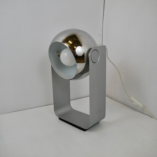 Vintage Massive Eyeball Chrome Table Lamp