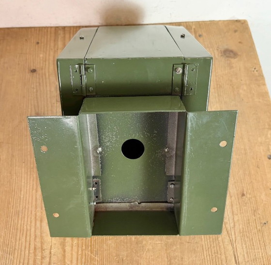 Image 1 of Horloge murale double face Seiko Ships verte vintage, années 1970