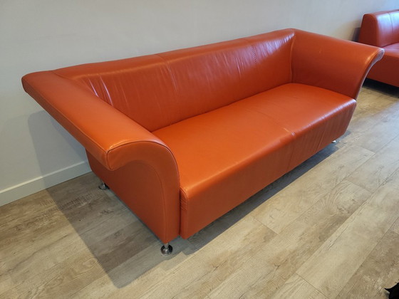 Image 1 of Montel 2-3 person leather sofa