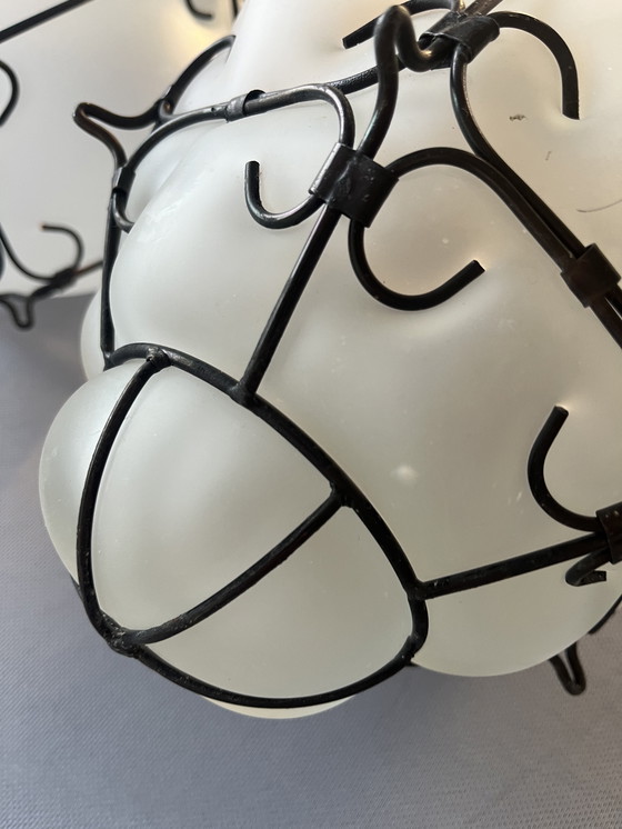 Image 1 of Paar venezianischer mundgeblasener Glaslampen