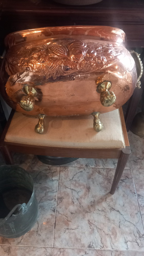 Image 1 of Kupferpflanzgefäß aus dem 19. Jahrhundert