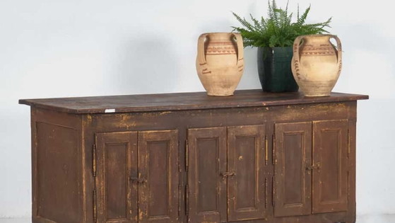 Isola cucina antica con ante su entrambi i lati (c.1850) – Armadi contenitori, Rustic (photo 3 of 9)