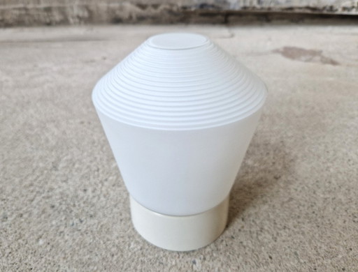 Vintage Philips Ceiling Lamp Opal Glass Ribbed