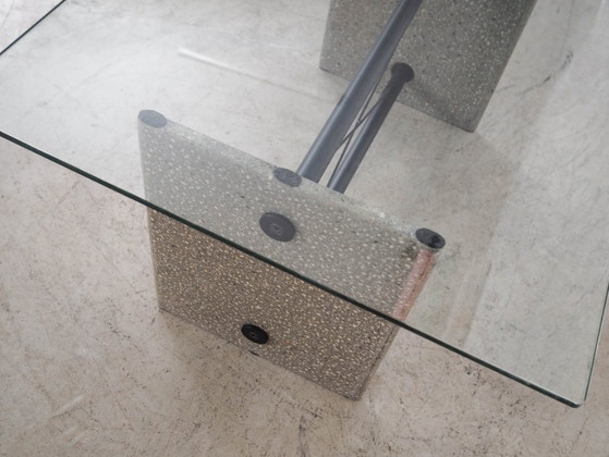Image 1 of Glazen salontafel, Italiaans design, jaren 60, gemaakt in Italië.