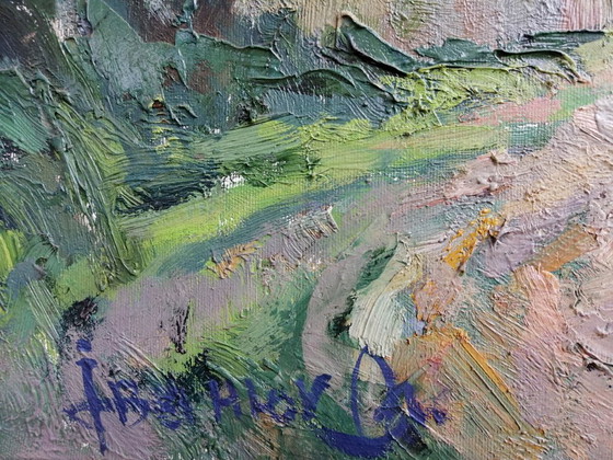 Original Oil Painting Rural Landscape Village Life Countryside Holidays In Gogolev – Paintings & Drawings (photo 9 of 10)