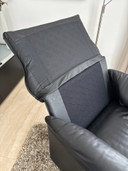Leren Fauteuil,type Bora Bora, leer Wapiti Zwart 