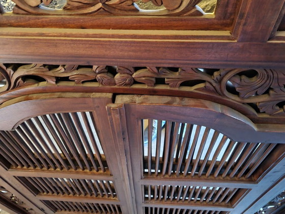 Image 1 of Balinese mirror with shutters, Wood Indonesia 120X130cm