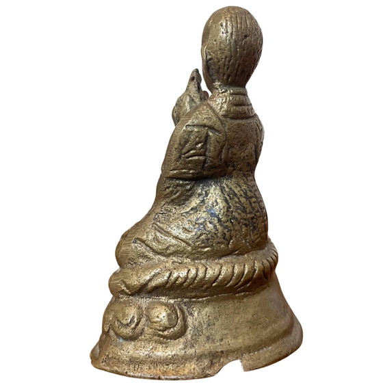 Le Maître Murmurant – Mahasiddha en Bronze Qualité Musée – Mongolie – Sculptures (photo 7 of 9)
