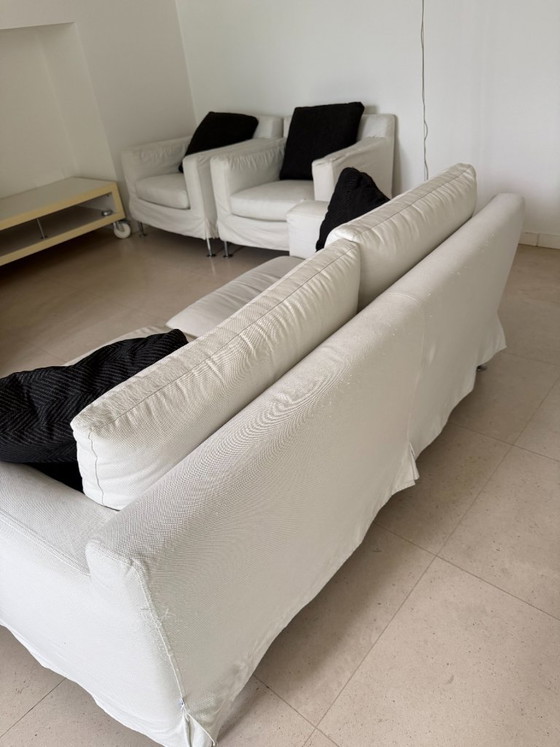 Living room sofa and 2 armchairs Mod. HARRY by Antonio Citterio for B&B – B&B Italia, Seating area, Textile (photo 6 of 9)