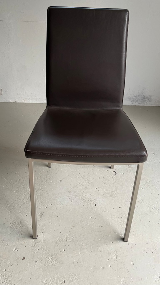 Image 1 of 8 lederen eetkamerstoelen BoConcept