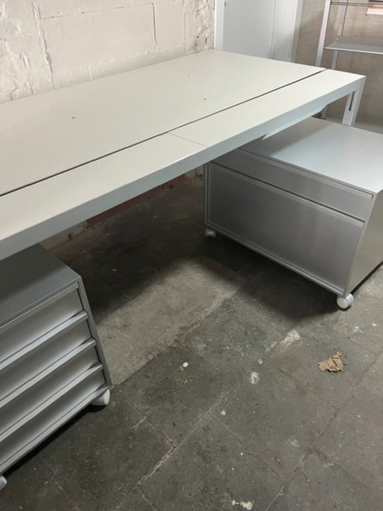 Image 1 of desk with accessories