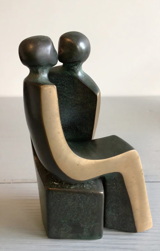 Image 1 of estatua de bronce "los amantes"