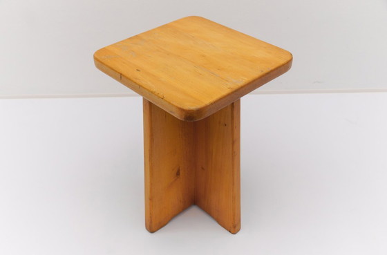 Image 1 of Conjunto de 6 taburetes de roble al estilo de Pierre Chapo, Francia, años 60