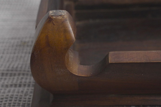 Image 1 of Indonesische hardhouten lage tafel in opiumstijl, Aziatische altaartafel, vintage houten plantenstandaard, Japandi bijzettafel