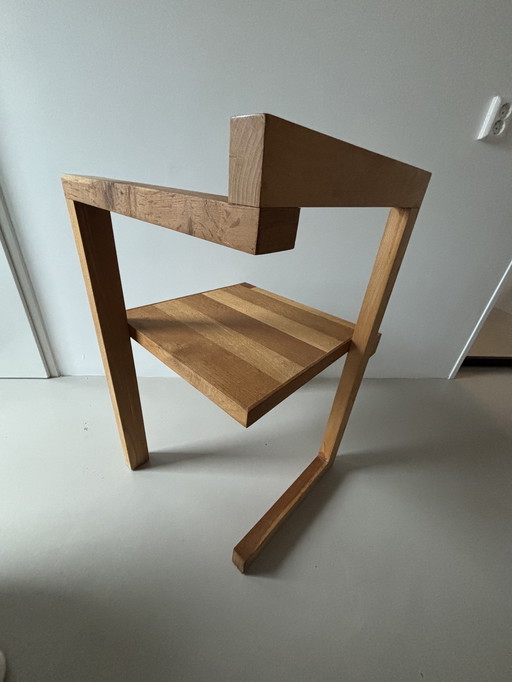 Gerrit Rietveld stijl handmade corner chair 