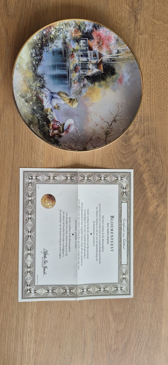 5x Piatti Decorativi Franklin Mint, Edizione Limitata – Decorazione, Gold, Porcelain (photo 6 of 10)